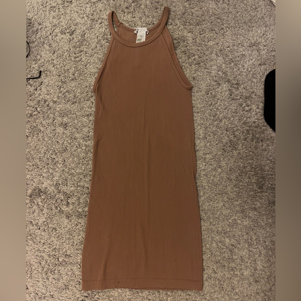 Zara brown mini dress